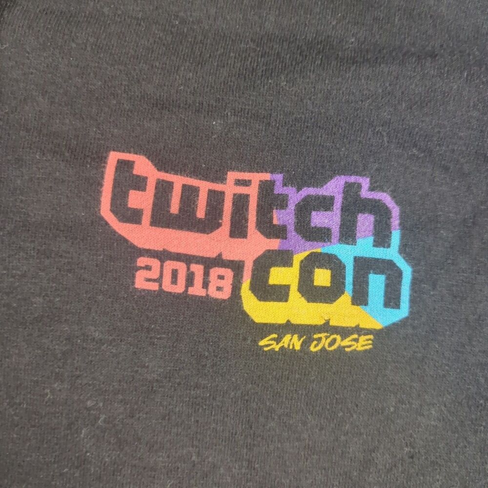 Twitch Con 2018 San Jose Jacket Mens 3XL Black Zip Hooded Gaming Streaming - Picture 6 of 13